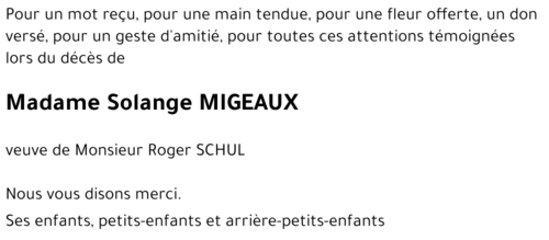 Solange MIGEAUX 