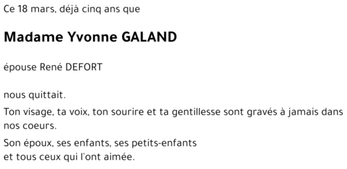 Yvonne GALAND