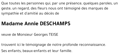 Annie DESCHAMPS