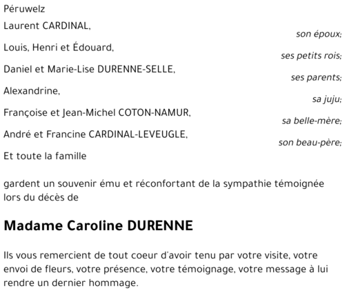 Caroline DURENNE