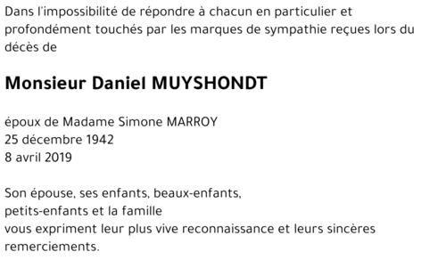 Daniel MUYSHONDT