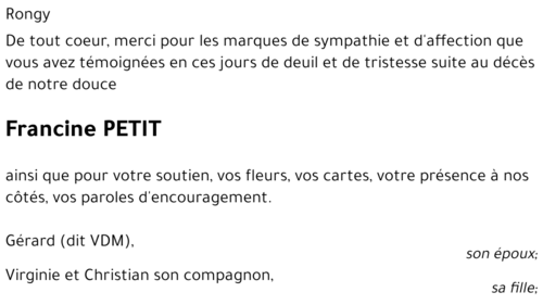 Francine PETIT