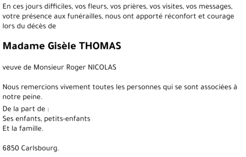 Gisèle THOMAS