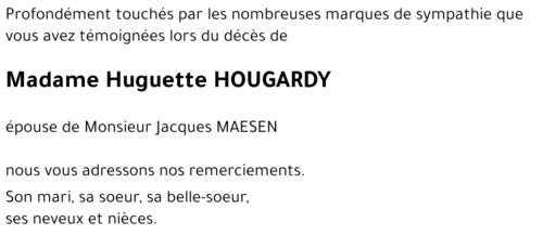 Huguette HOUGARDY