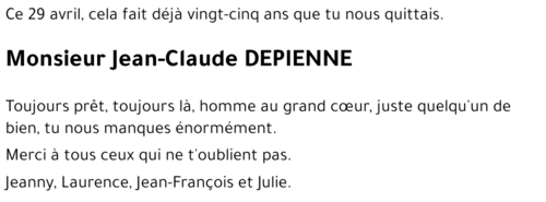 Jean-Claude DEPIENNE