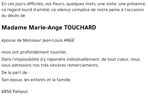 Marie-Ange TOUCHARD