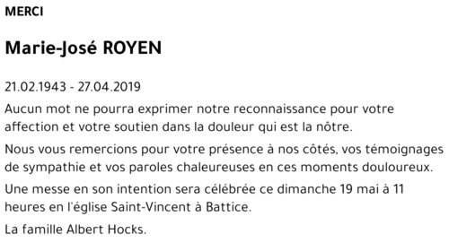 Marie-José ROYEN