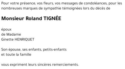 Roland TIGNÉE