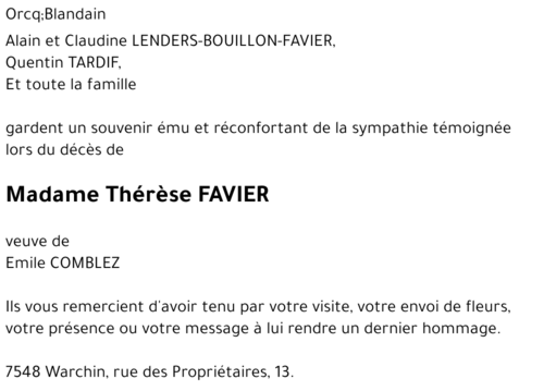 Thérèse FAVIER