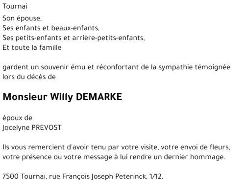 Willy DEMARKE