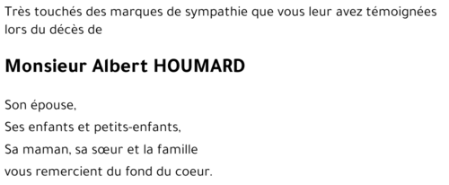 Albert HOUMARD