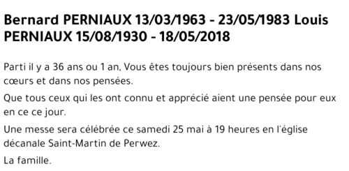 Bernard et Louis PERNIAUX et PERNIAUX