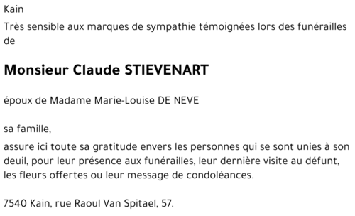 Claude STIEVENART