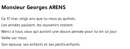 Georges ARENS