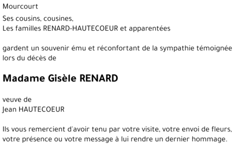 Gisèle RENARD
