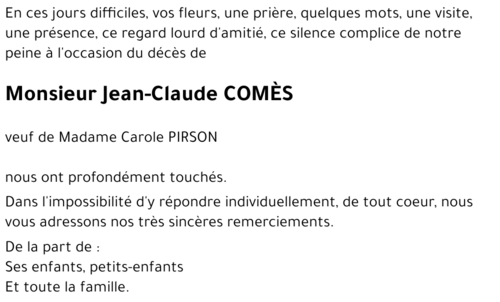 Jean-Claude COMÈS