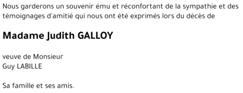 Judith GALLOY