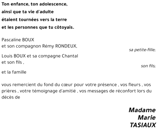 Marie TASIAUX