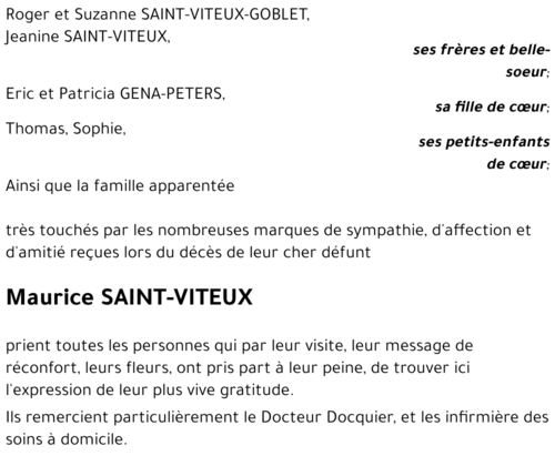 Maurice SAINT-VITEUX