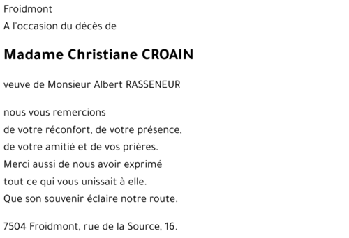Christiane CROAIN