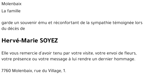 Hervé-Marie SOYEZ