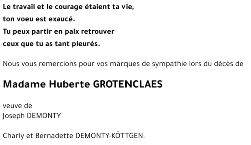Huberte GROTENCLAES