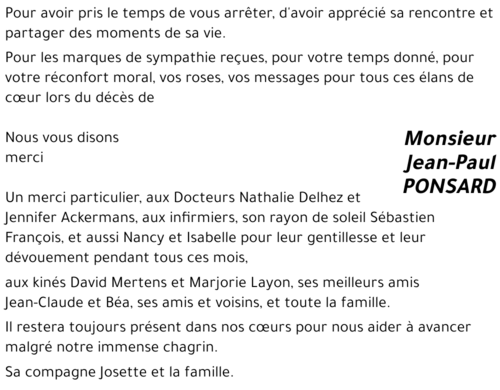 Jean-Paul PONSARD