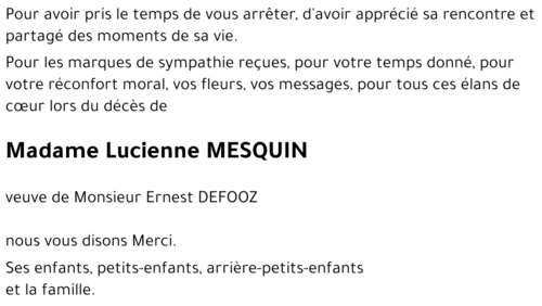 Lucienne MESQUIN