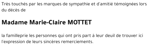 Marie-Claire MOTTET