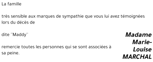 Marie-Louise MARCHAL