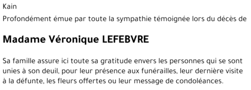 Véronique LEFEBVRE
