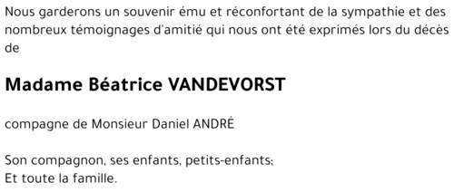 Béatrice VANDEVORST