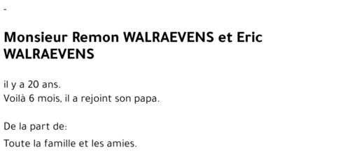 Remon et Eric WALRAEVENS