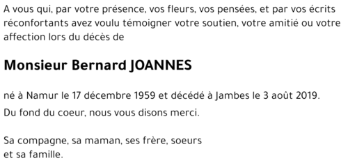 Bernard JOANNES