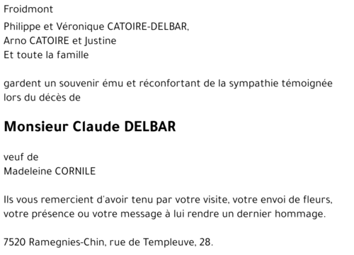 Claude DELBAR