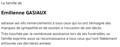 Emilienne GASIAUX