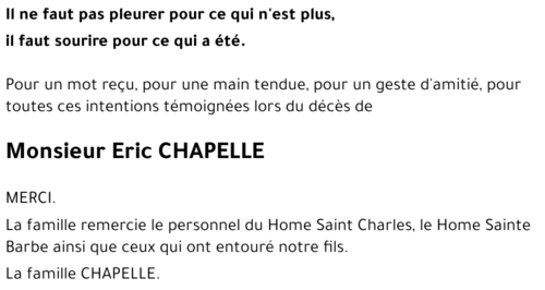 Eric CHAPELLE