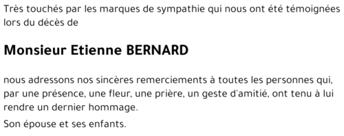 Etienne BERNARD
