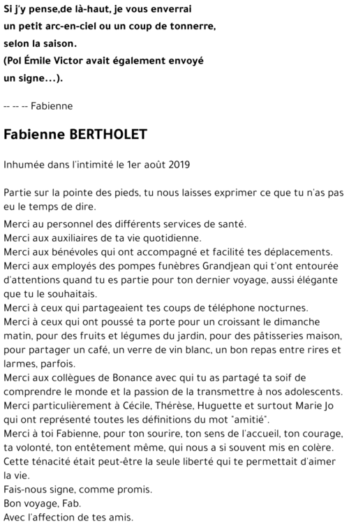 Fabienne BERTHOLET
