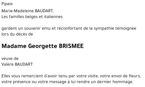 Georgette BRISMEE