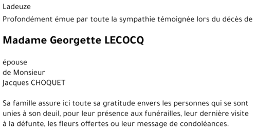 Georgette LECOCQ