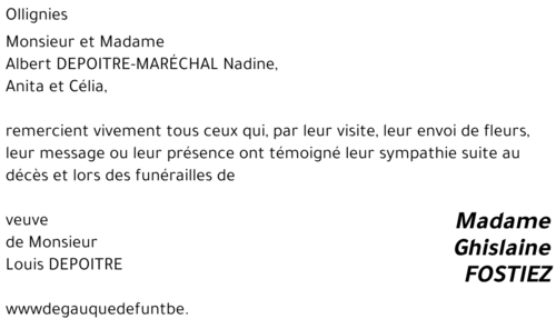 Ghislaine FOSTIEZ