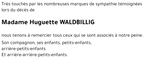 Huguette WALDBILLIG 