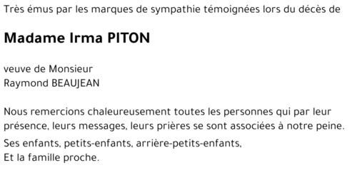 Irma PITON