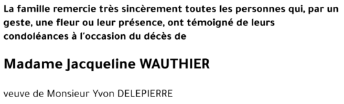 Jacqueline WAUTHIER