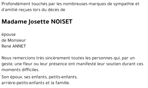 Josette NOISET