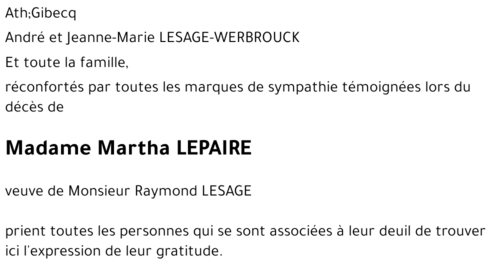 Martha LEPAIRE