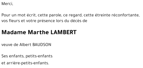 Marthe LAMBERT