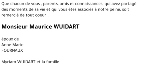 Maurice WUIDART