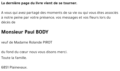 Paul BODY